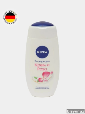 Крем-гель для душа Nivea, крем и роза, 250 мл
