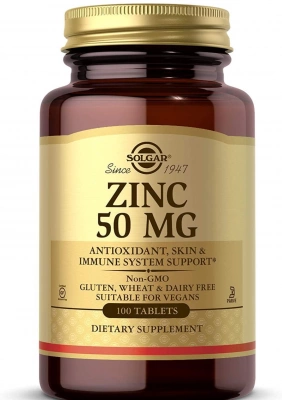 Цинк. Solgar Zinc 50 mg, 100 Tab . США