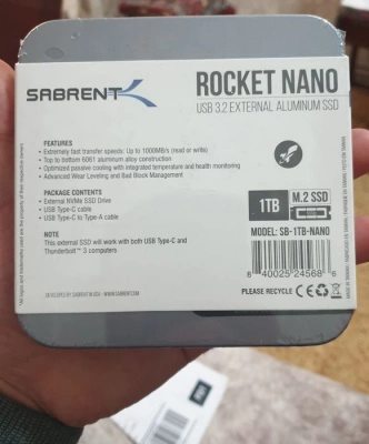 Хард Накопитель самый быстрый Sabrent Rocket Nano 1TB USB 3.2. USA