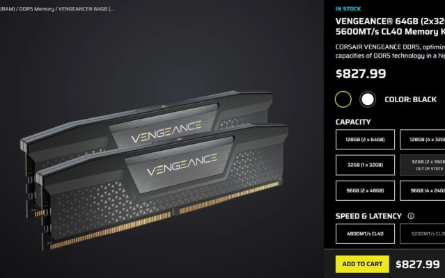 Оперативная память Corsair Vengeance RGB Cool Grey DDR5