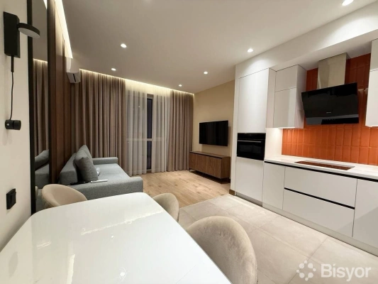 Квартира в ЖК NRG Oybek, 2-комнатная, 55 кв.м