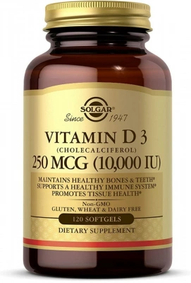 Solgar Vitamin  D3 10.000МЕ, 120 КАПСУЛ/ США