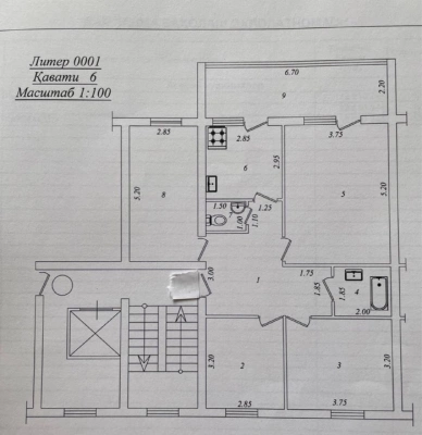 4-комнатная квартира, 97 кв.м, Мирабадский район, ул. Чехова