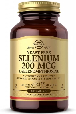 Селен. Solgar Yeast-Free Selenium 200 mcg, 250 Tab. США