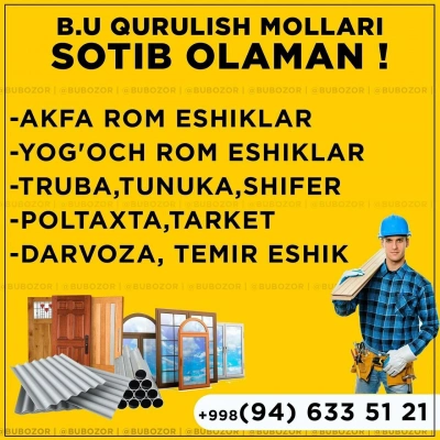 Eski akfa eshik romlar sotib olamiz