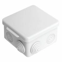 Коробка распаячная пылевлагозащитная 80х80х50мм Россия IP54 с крышкой