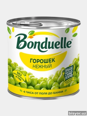 Зеленый горошек Bonduelle нежный, 400 гр